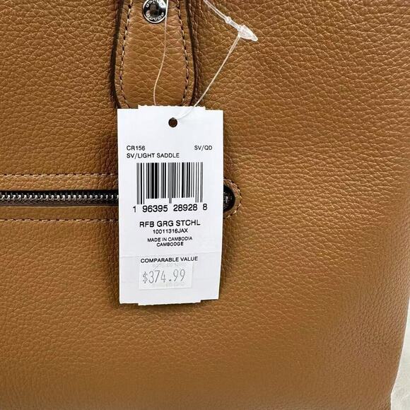 Coach Georgia Satchel Crossbody Handbag In Leather/Light Saddle CR156 NWT - Picture 4 of 10